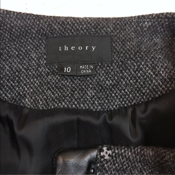 Theory Hilde wool & leather jacket 10 like new - Picture 4 of 8